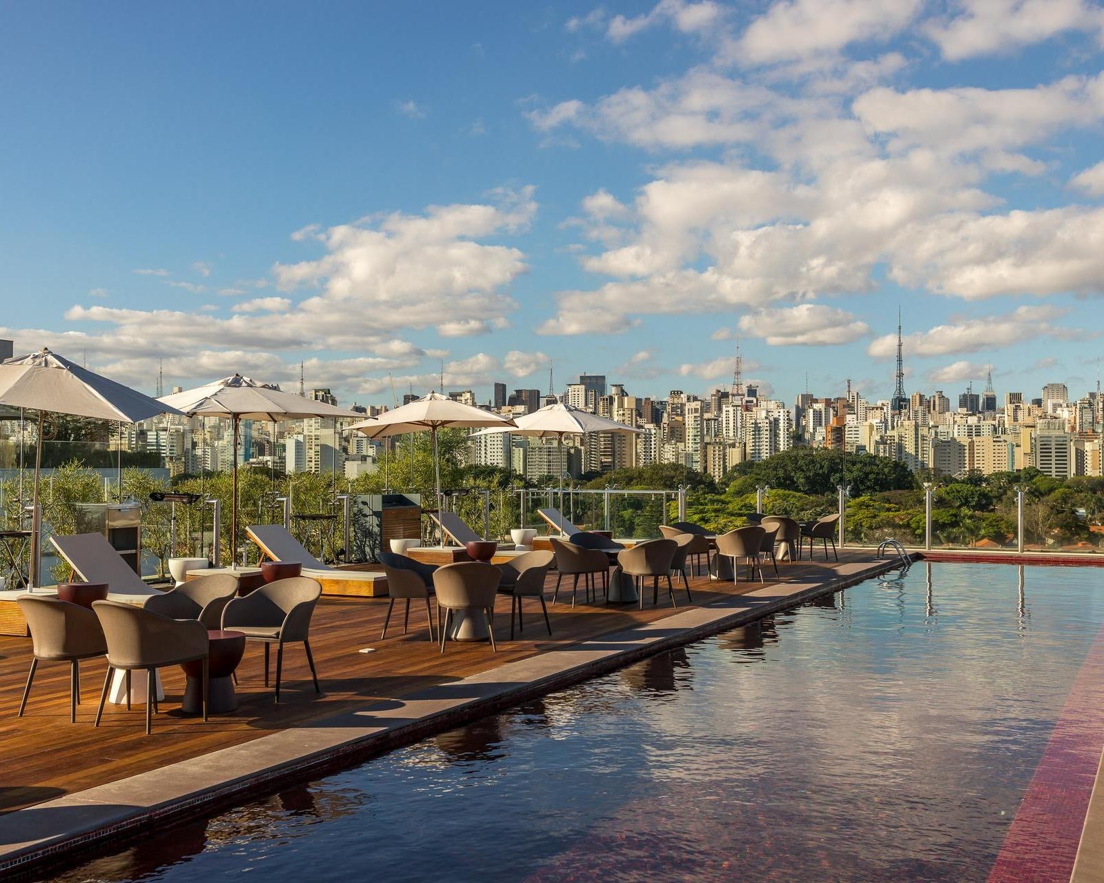 Rooftop terrace and restaurant at Hotel Unique