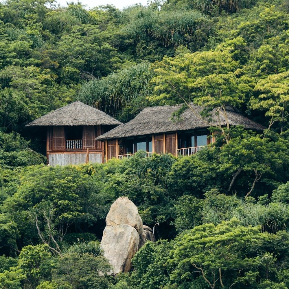 Villas amongst the greenery at Six Senses Ninh Van Bay