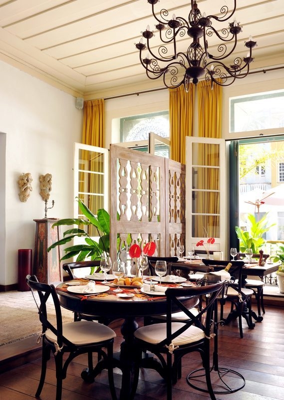 Dining tables at Villa Bahia, Salvador