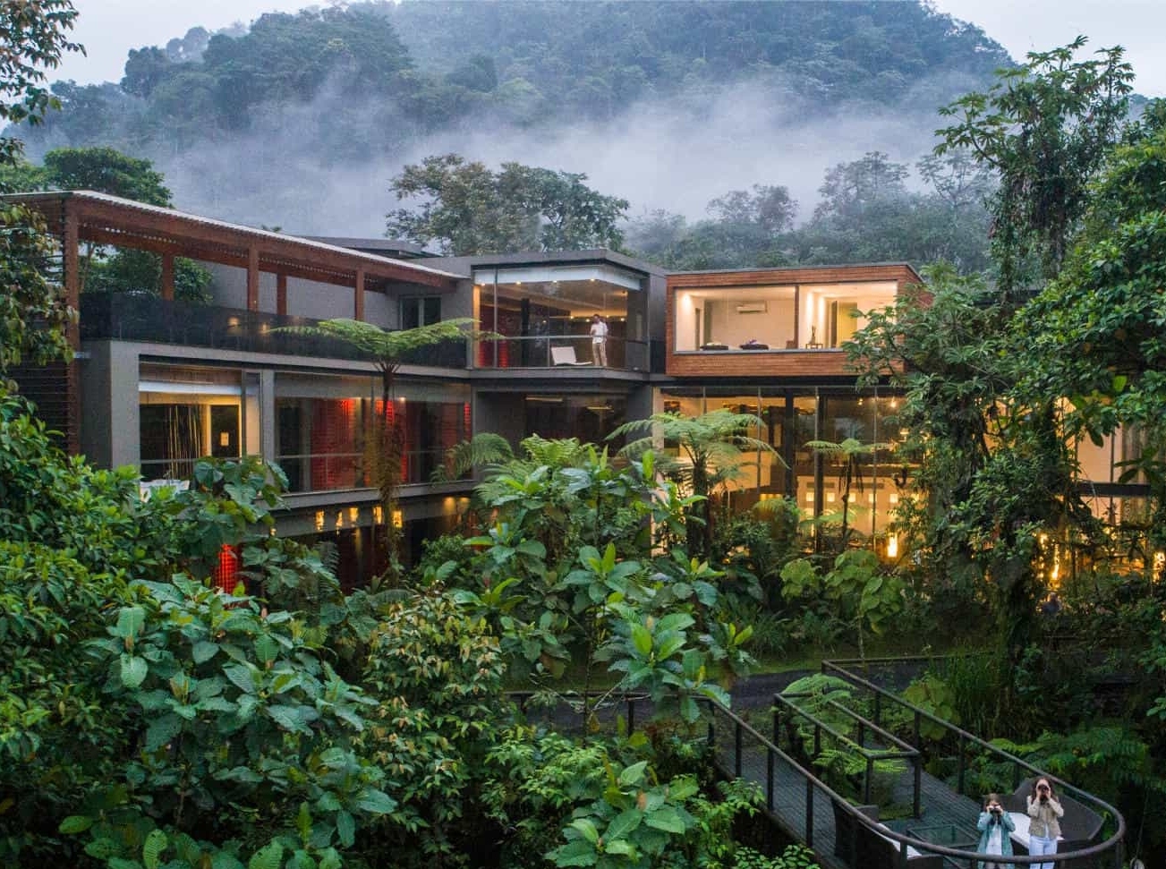 The exterior of Mashpi Lodge.