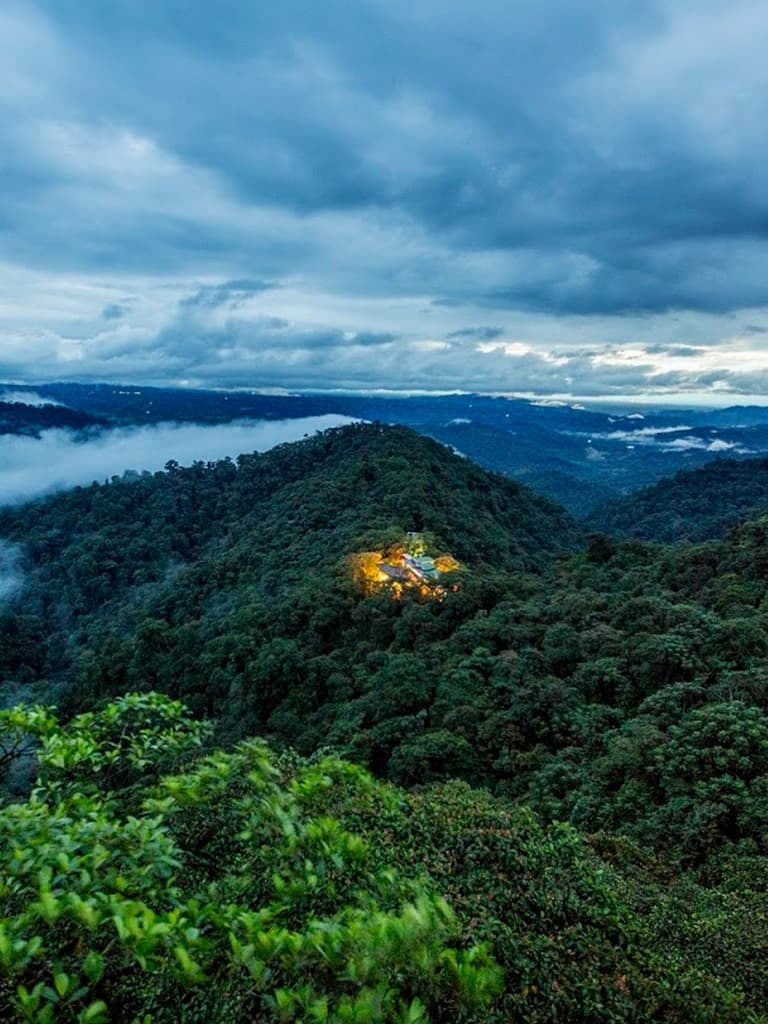 An aerial view of Mashpi Lodge.