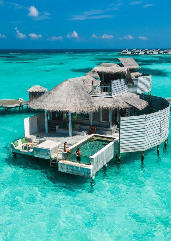 Overwater villa with pool at Six Senses Laamu