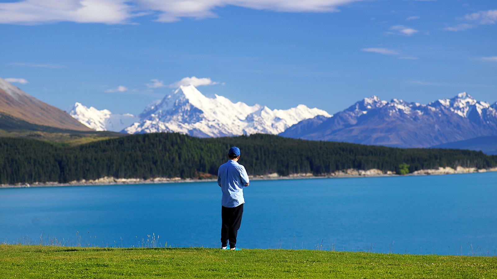 View of the glacier, Mt Cook Lakeside Retreat, New Zealand