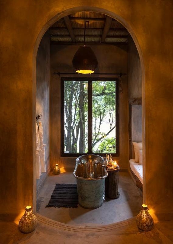 Freestanding bathtub at House in the Wild