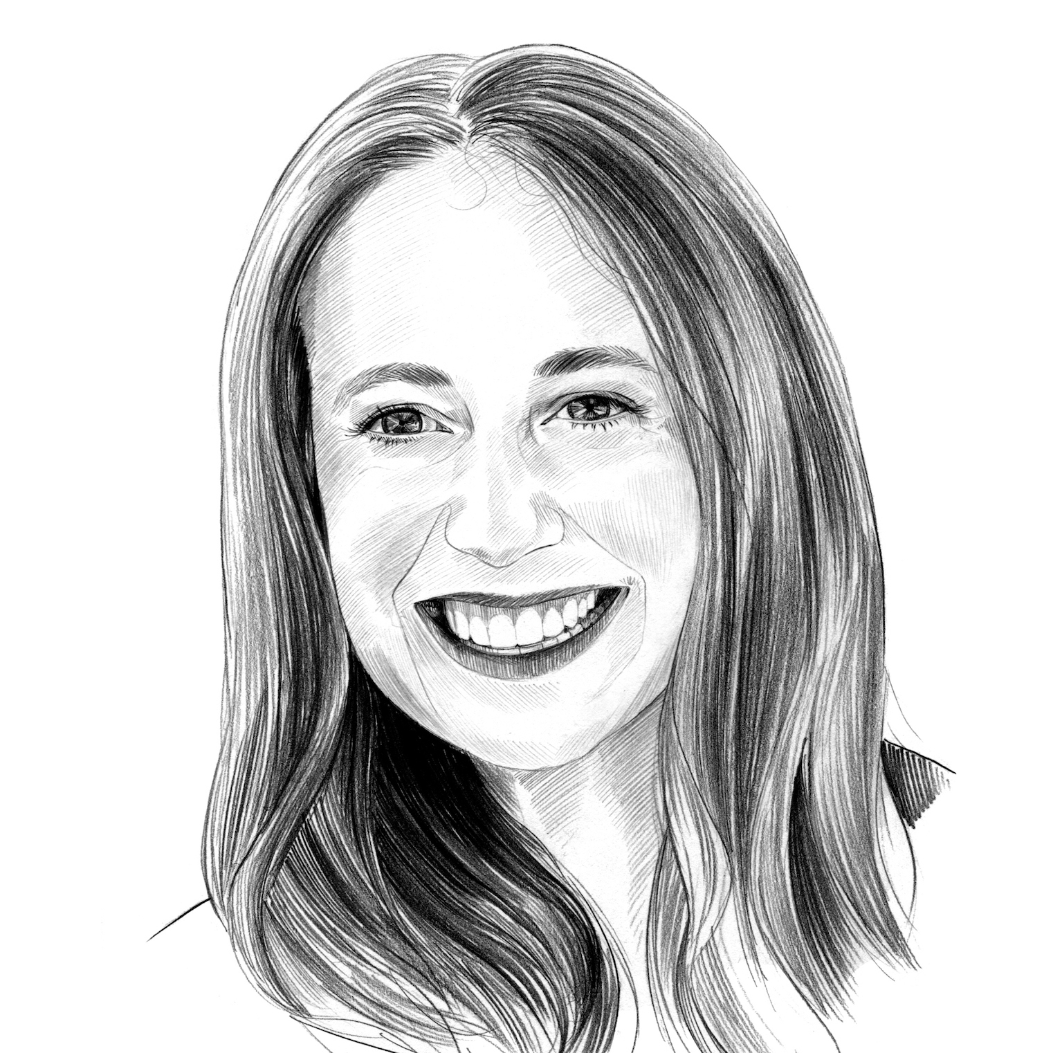 Black and white illustration of Rachel Newton's headshot