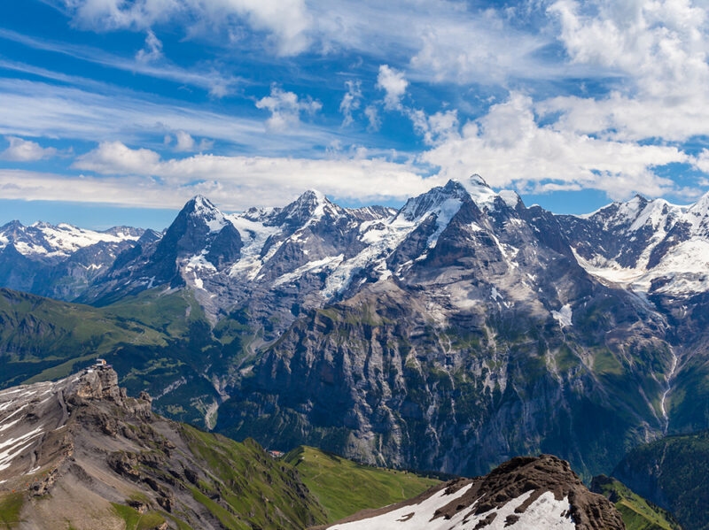 Luxury Grand Tours of Europe - Panorama view of Eiger, Monch and Jungfrau