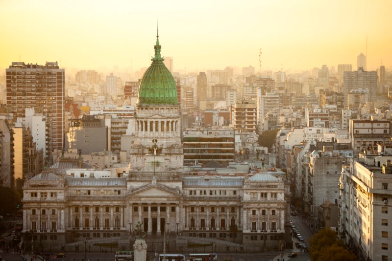 Jacada Buenos Aires - Argentina Buenos Aires aerial view of Palacio Del Congreso