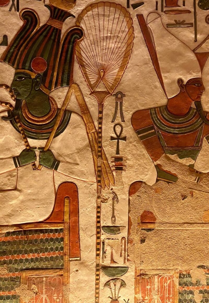 Luxury Egypt Tours - colourful hieroglyphics on a wall