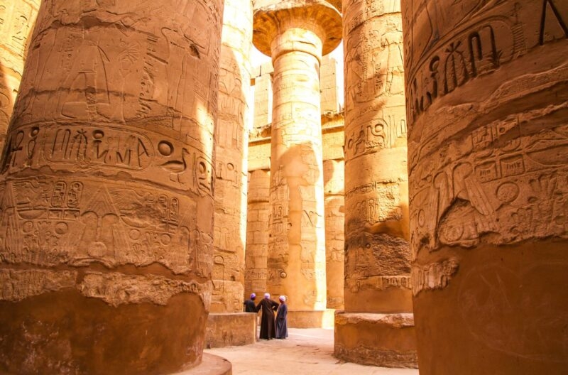Luxury Egypt Tours - stone pillars of a vast temple