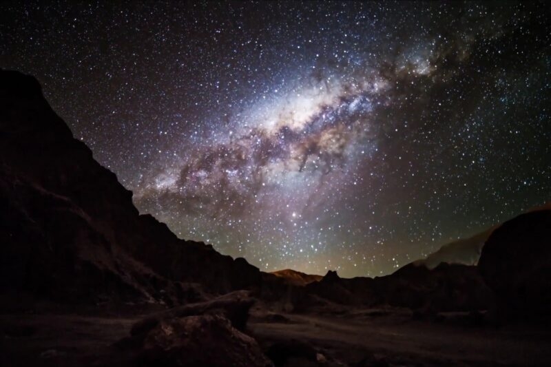 The milky Way night sky in Atacama desert Chile