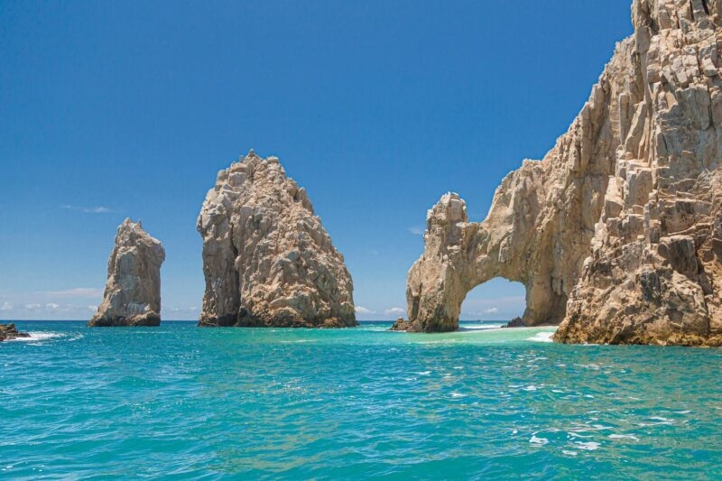 Stone arch in the sea at Los Cabos, Mexico