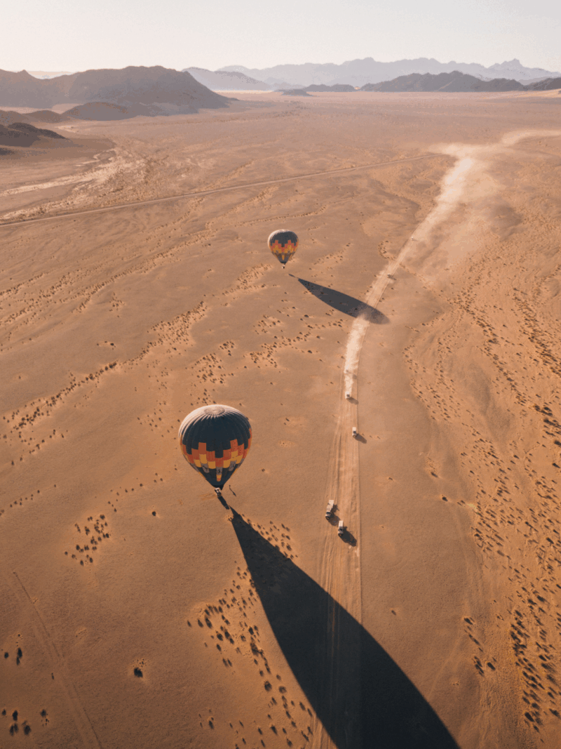 hot air balloon ride in namibia desert, africa honeymoons, africa safari and experience, excursions in africa