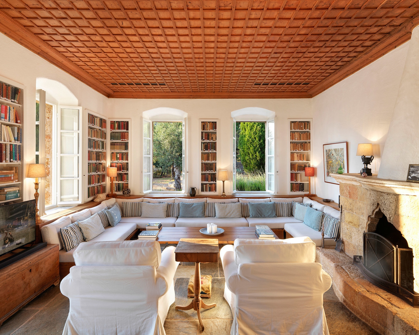 Patrick & Joan Leigh Fermor House living room studio residence