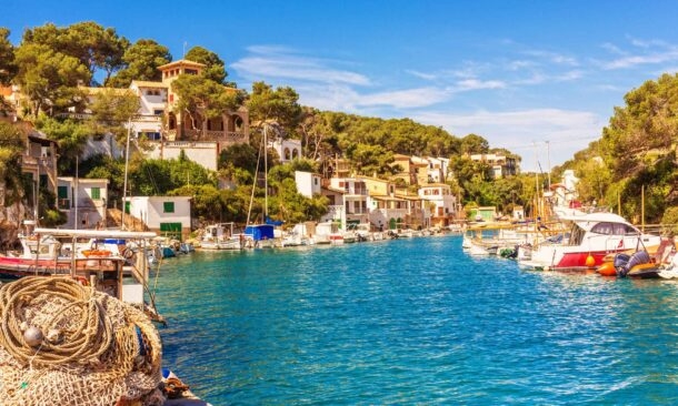 Cala Figuera - small charming fishing village with boats moored along the edge of a cove