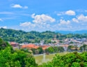 An aerial view of Kandy in Sri Lanka.