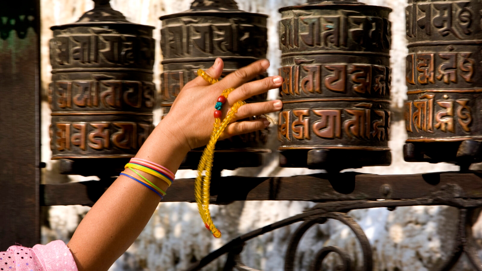 Spinning The Prayer Wheels In Nepal