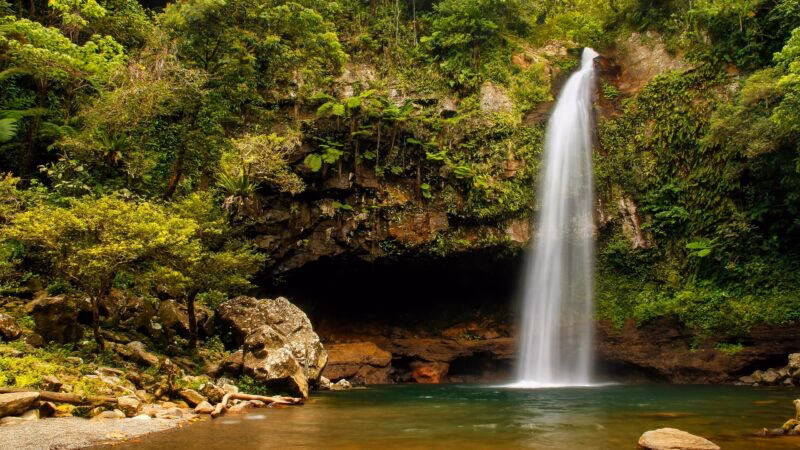 Lower Tavoro Waterfalls in Bouma National Heritage Park, Taveuni