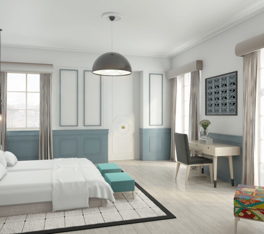 Light and airy interior of the rooms at Illa Experience Hotel, Quito, Ecuador