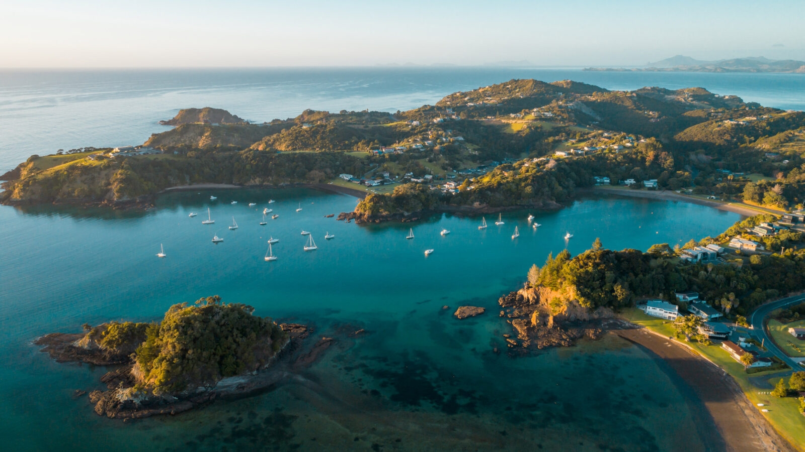 Early morning sunrise over Tutukaka Coast, Northland, New Zealand.