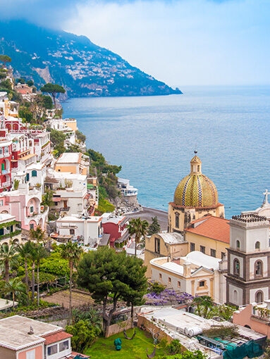 Luxury Italy Tours - Positano, Amalfi Coast Ariel view