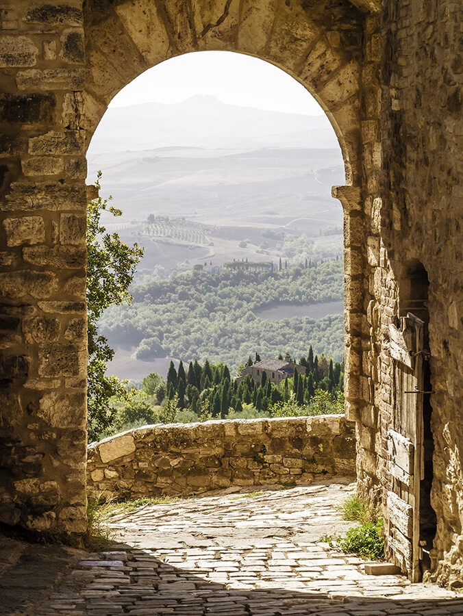 Luxury Italy Tours - Tuscany view through doorway