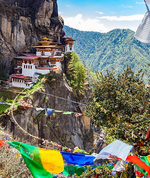 View of Taktshang Monastery on the mountain