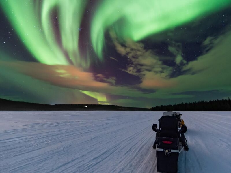 Luxury European Tours - Aurora hunting with snowmobile