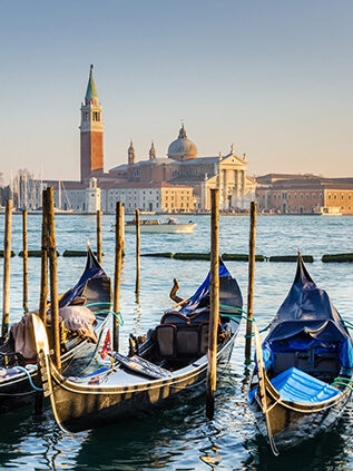 Luxury European Tours - Gondoals in Venice at Sunset