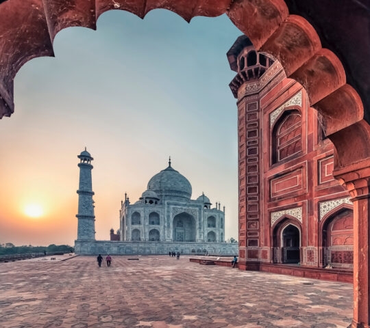 The Taj Mahal in sunrise light, Agra, India