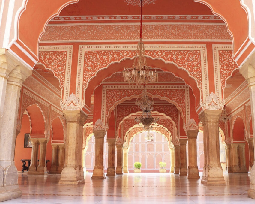 The interior of the City Palace in Jaipur