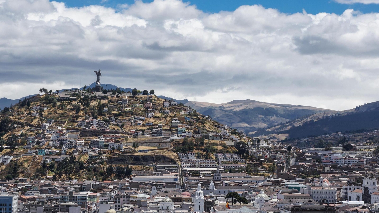 Panoramic view of the architecture of Quito, Ecuador