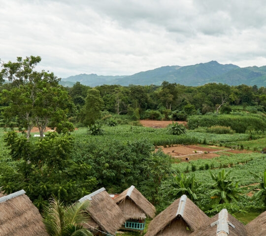 A traditional Khamu village in Oudomxay province, Laos