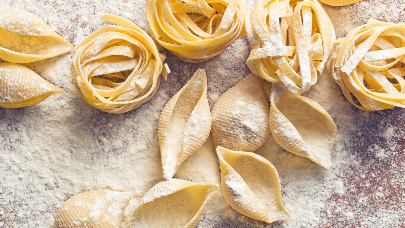 Freshly made pasta, one of Italy's traditional dishes