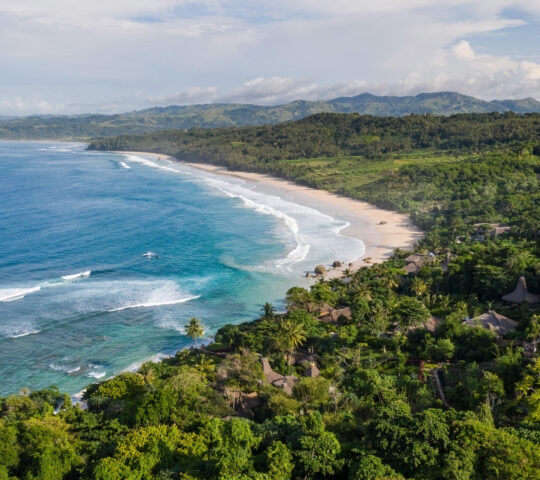 Aerial view of Nihi Sumba, Indonesia