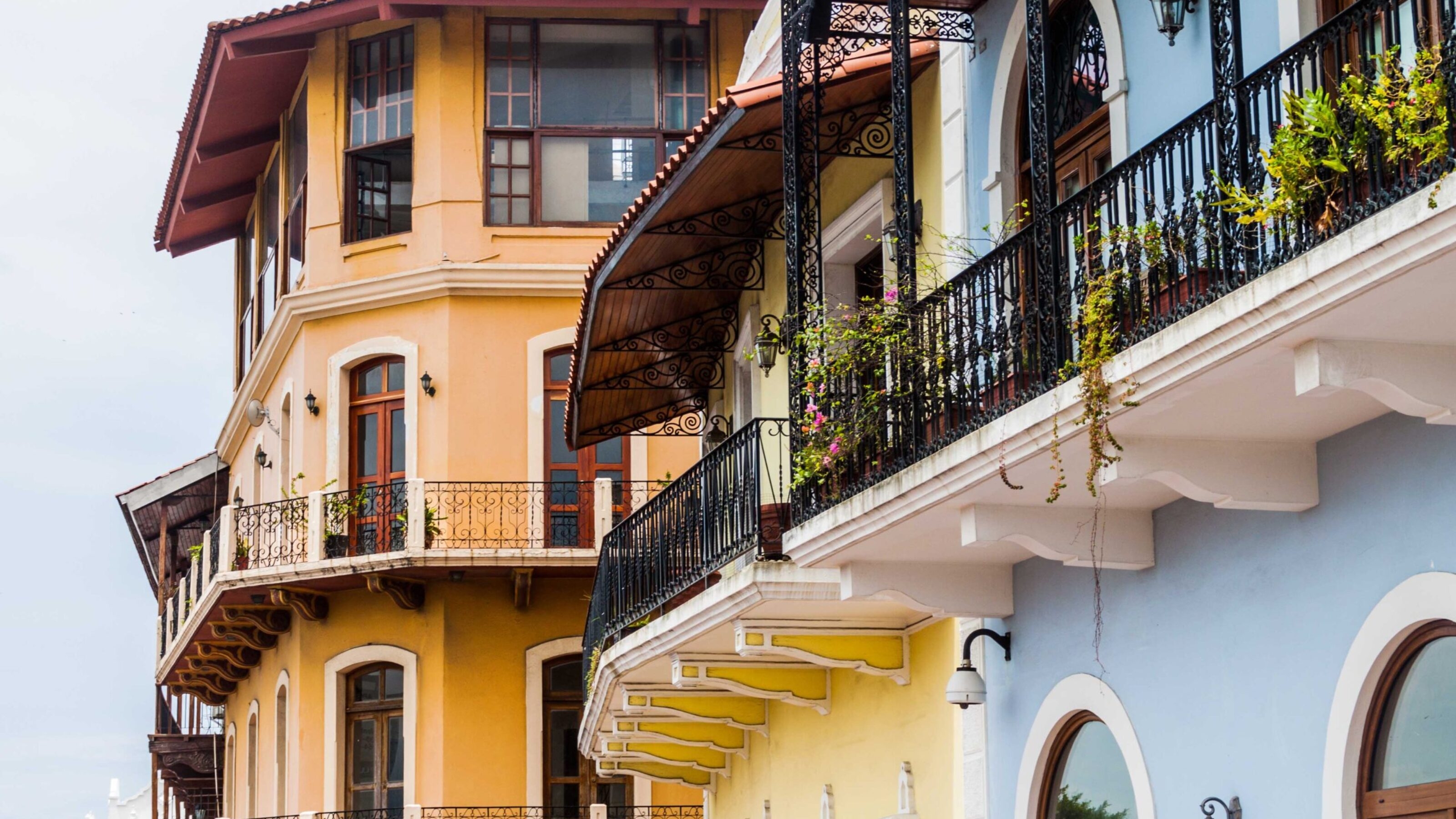 Colonial buildings in Casco Viejo (Old Town) of Panama City