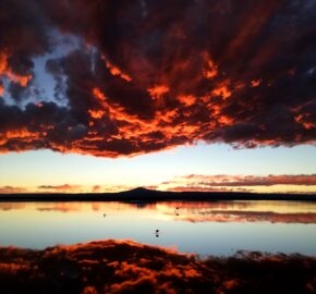 Sunset in the Atacama desert