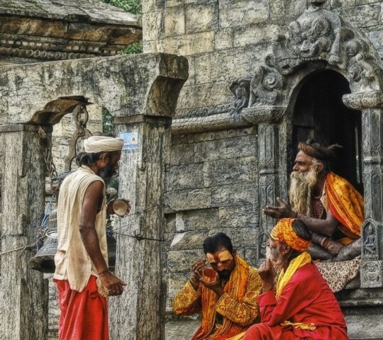 Sadhus at Pashupatinath Temple, Kathmandu Nepal