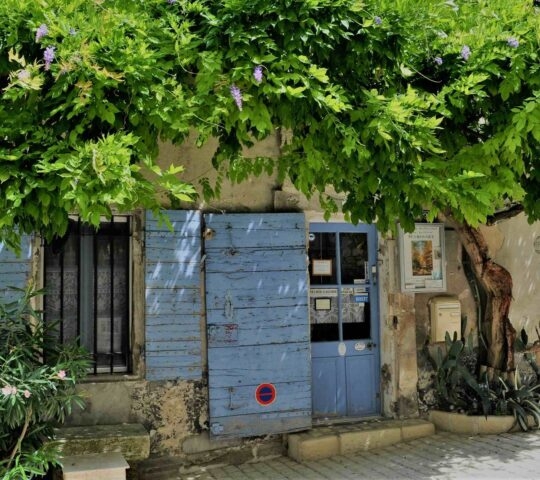 A blue door in the village of Saint Remy de Provence