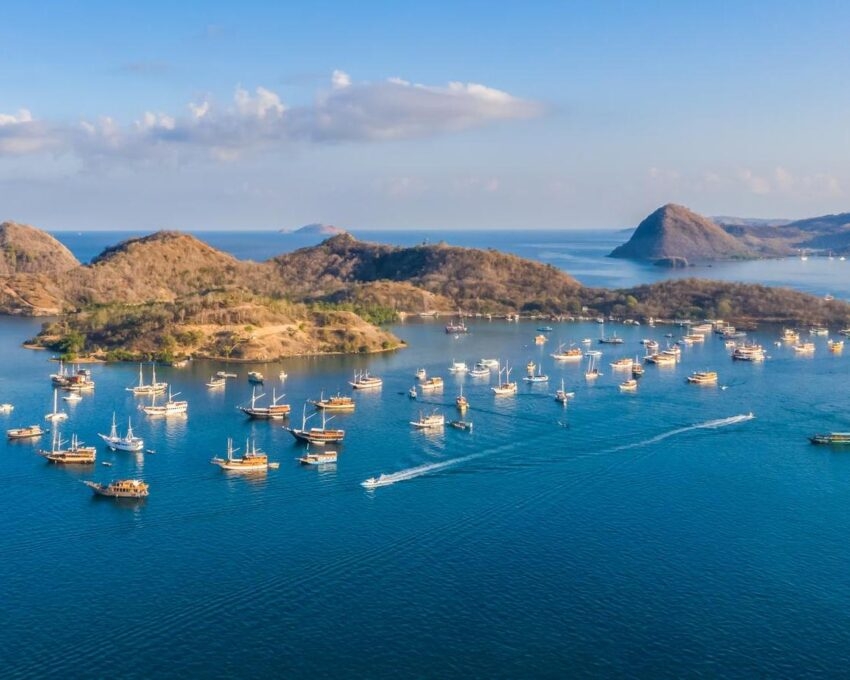 Labuan Bajo Harbour. Where the Komodo Dragon trip begin. Labuan Bajo is a fishing town located at the western end of the large island of Flores in the Nusa Tenggara region of east Indonesia.