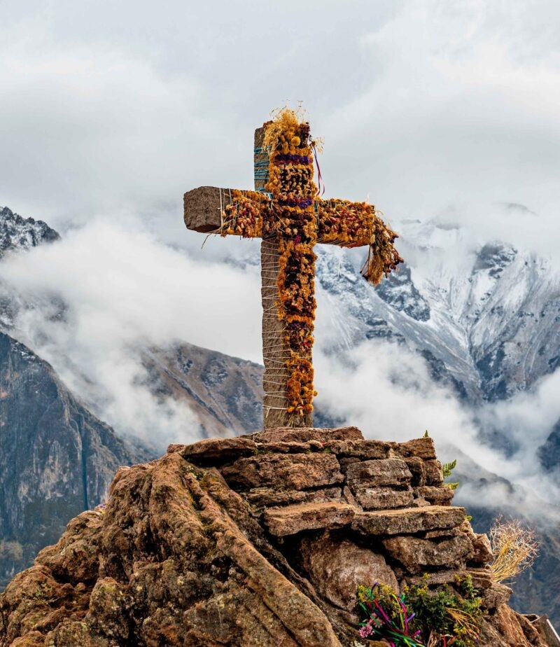 Panoramic photograph of the Cross of the Condor