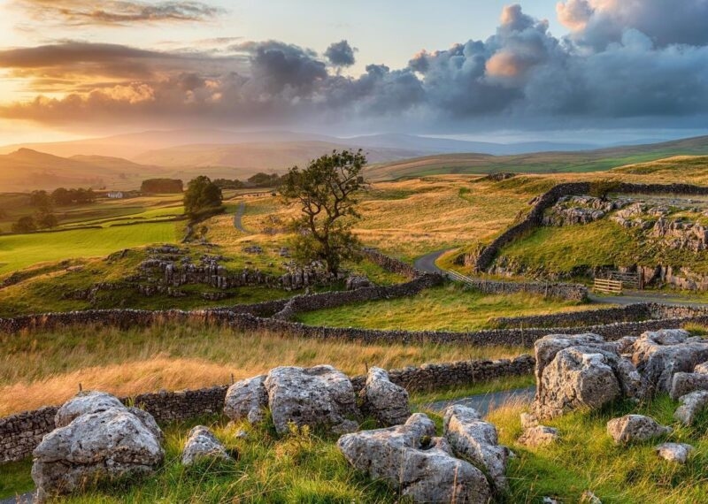 Sunset over the Yorkshire Dales