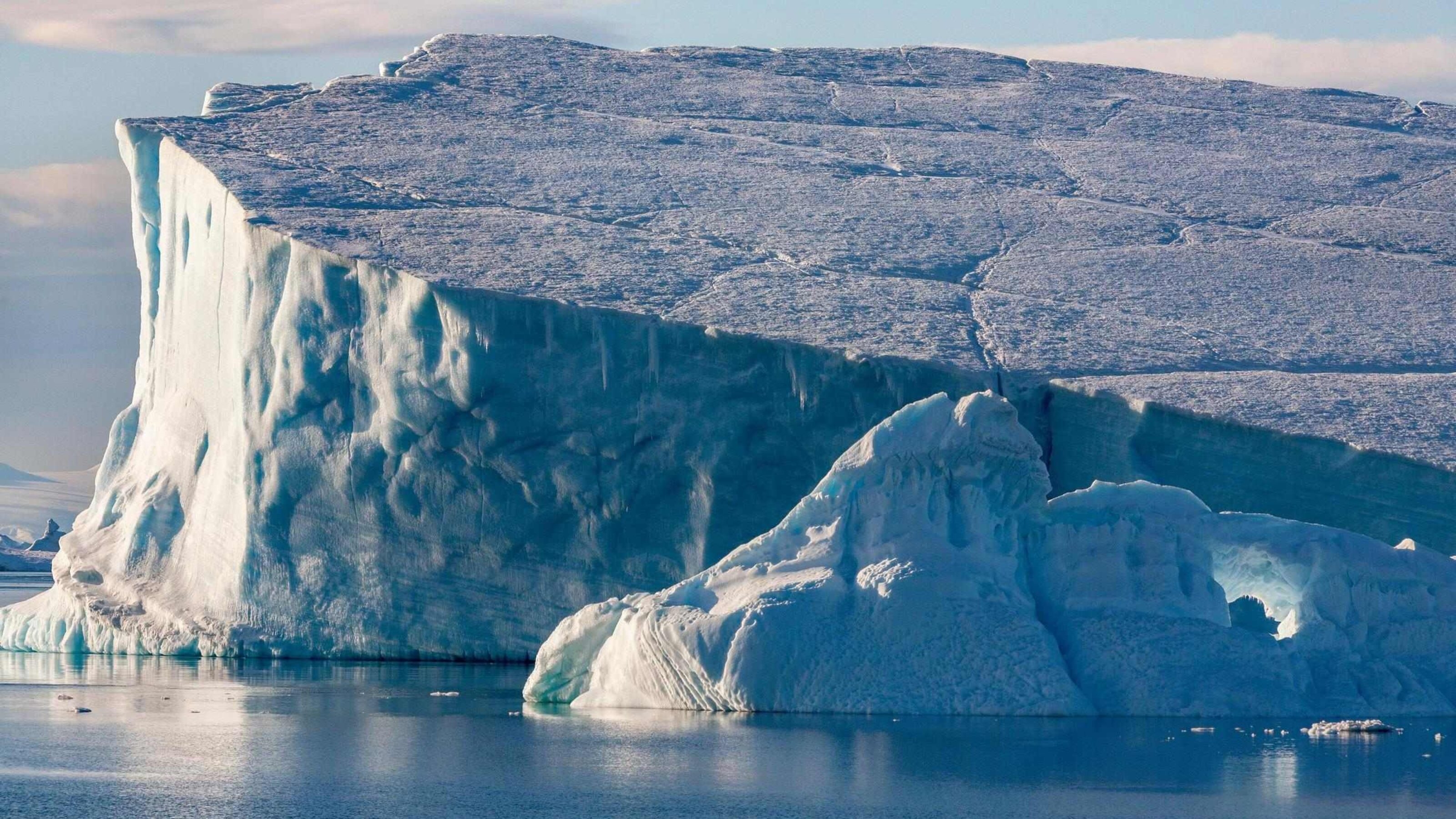 Icebergs in the Weddell Sea, Antarctica.