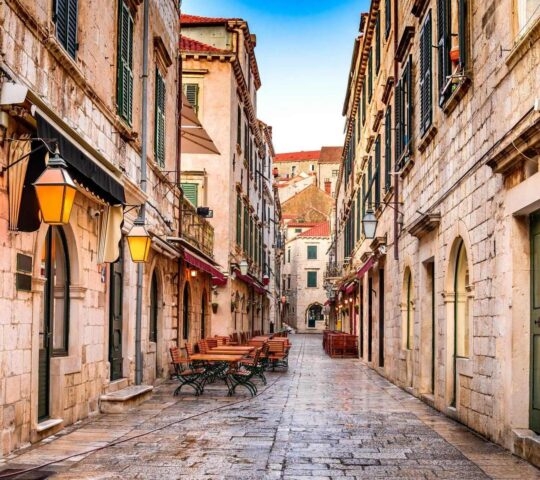 Main street of Dubrovnik's Old Town, Croatia.