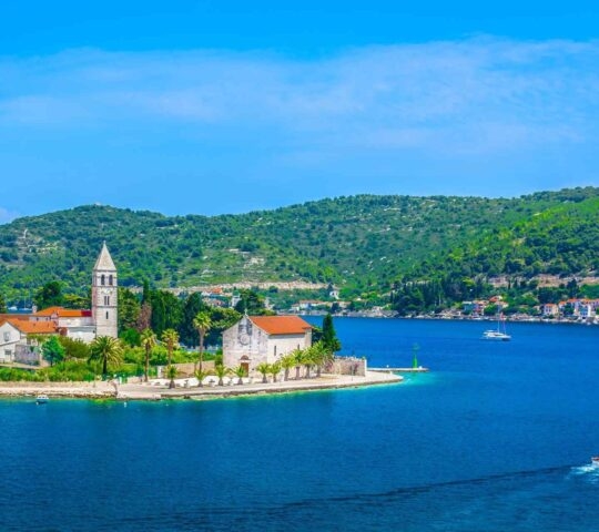 A view of Vis island Croatia.