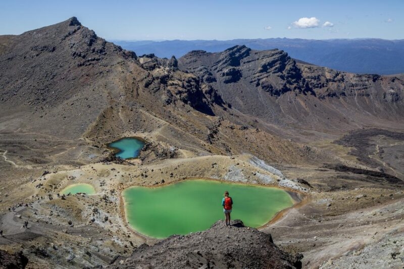 Hiking in Tongariro National Park, New Zealand