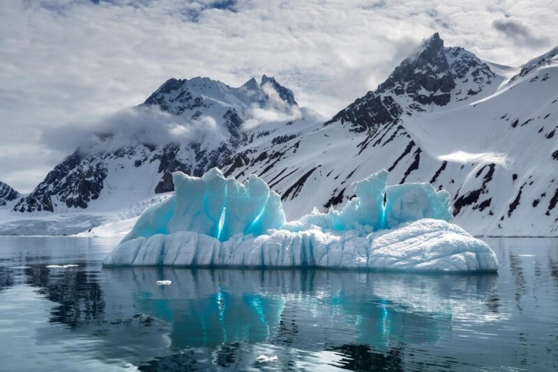 A glacier in Svalbard, Norway