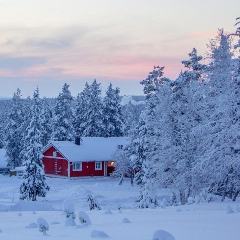 A traditional house in Finnish Lapland