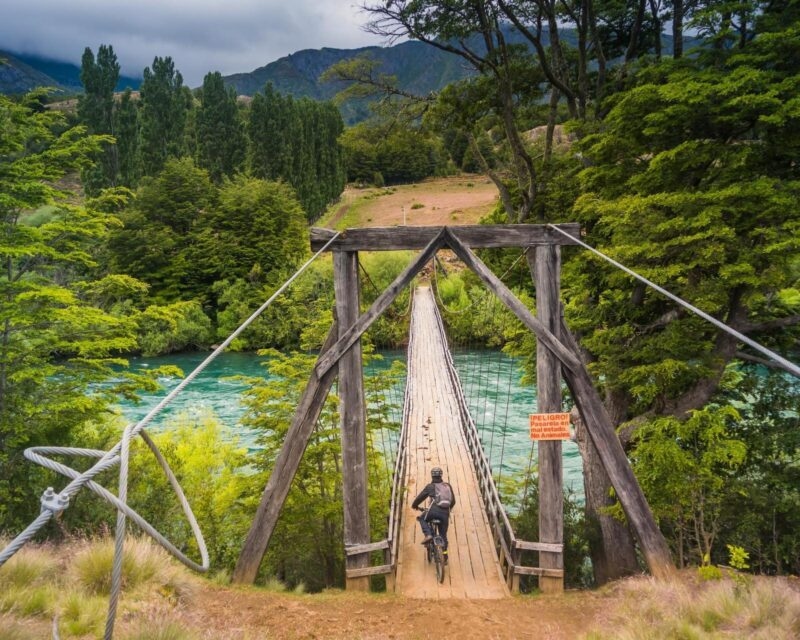 Biking at Futaleufu Patagonia Chile
