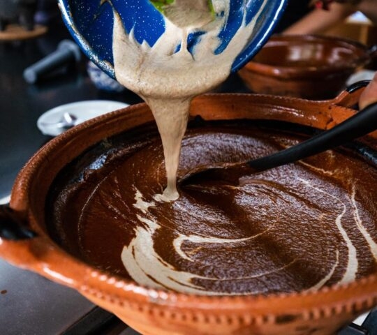 Mole poblano hot sauce in Puebla, Mexico