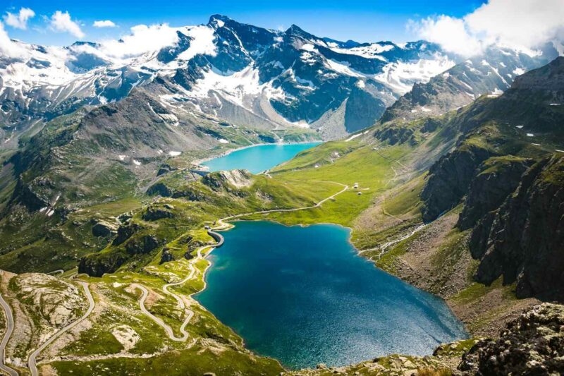 Lakes and mountain scenery in Gran Paradiso national park, Piedmont